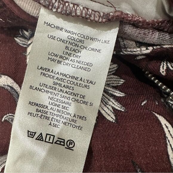 Anthropologie Linen Blend Mid Rise Wide Leg Pants Size 2 Floral Print - Picture 12 of 16